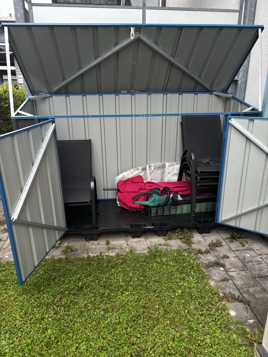 Box contenitori: Gartenbox Metall 225x78x134cm – Usato da Rotkreuz venduto da Levo_9 2