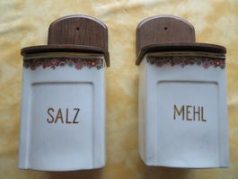7tlg. Porzellan Küchenbehälter Set Vintage Dekorativ