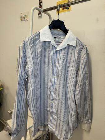 Versace Classic T-Shirt Weiß Blau Streifen XXL