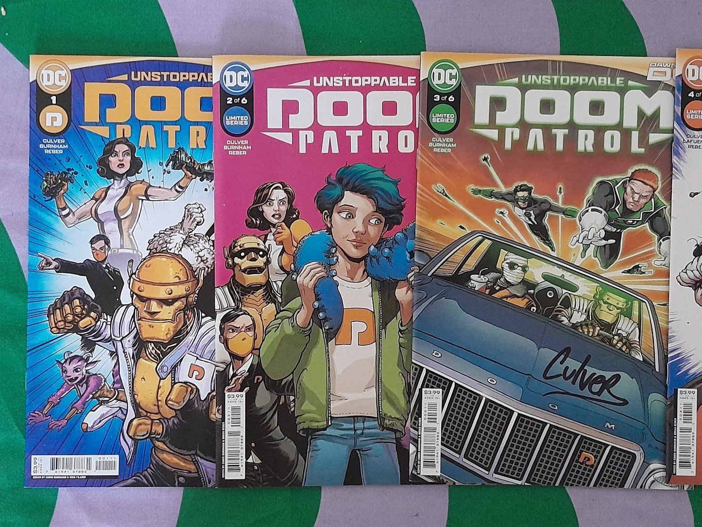 BD: Comic Unstoppable Doom Patrol 1 - 7, signed by Dennis Culver – D'occasion à LUZERN par danielksells