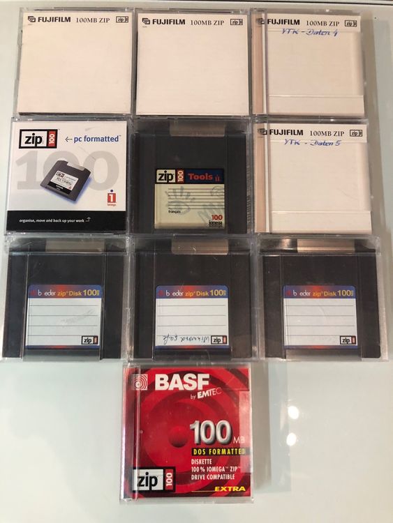 10x diverse Zip Disks 100MB ZIP Disc Kaufen auf Ricardo