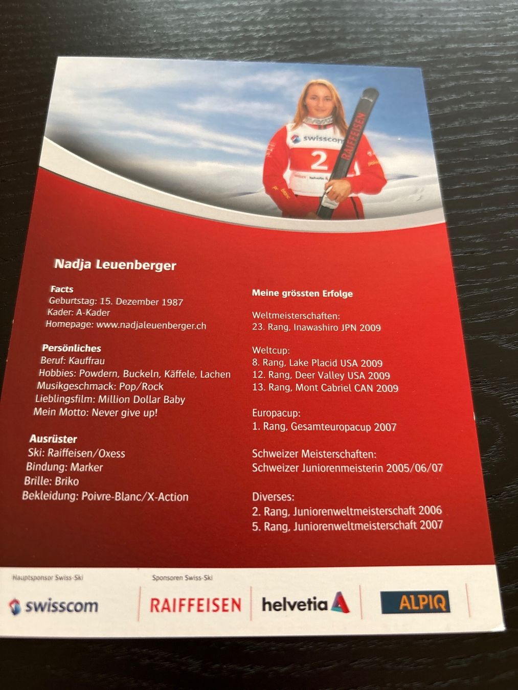 Autografi: Nadja Leuenberger – Usato da Uetendorf venduto da hoisle 1