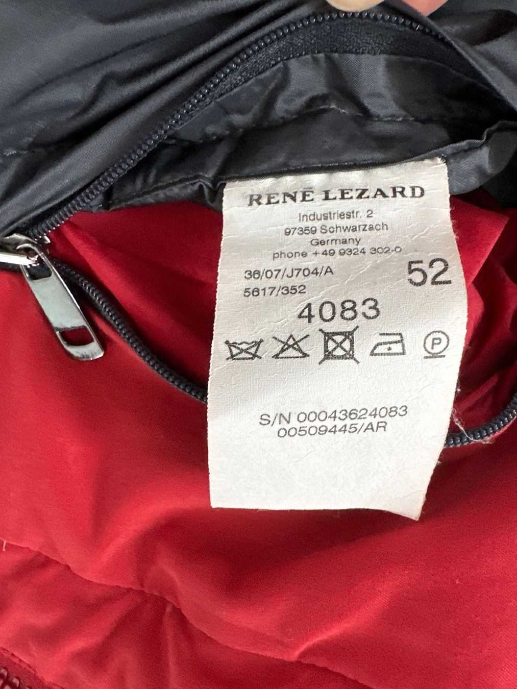 Jacken: René Lezard Herren Winterjacke rot – Gebraucht aus Zug von Hehe 5