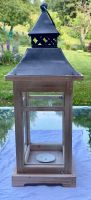 Holz Laterne, Vintage Stil, 40cm hoch