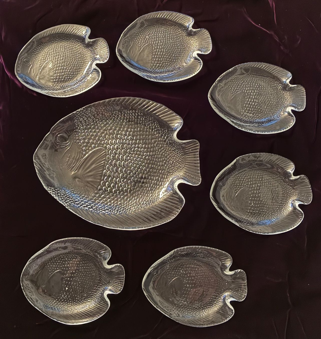 Geschirrsets: Fisch Teller Set Glas 7er Set – Gebraucht aus Oberrüti von Jomaru