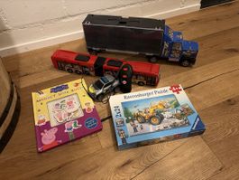 Spielzeug Set LKW Bus Peppa Pig Buch Ravensburger Puzzle