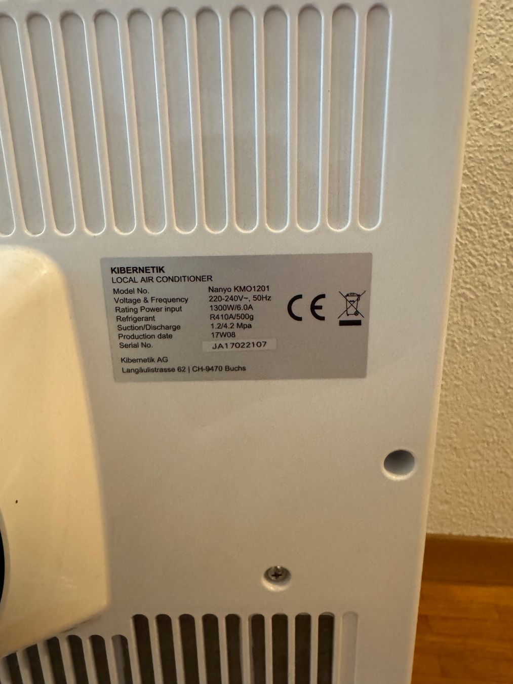 Kibernetik Klimageräte: Mobiles Klimagerät – Gebraucht aus Zürich von Zuerich9 6
