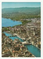 Zürich, Luftaufnahme der Stadt, Blick Schweift über Limmat