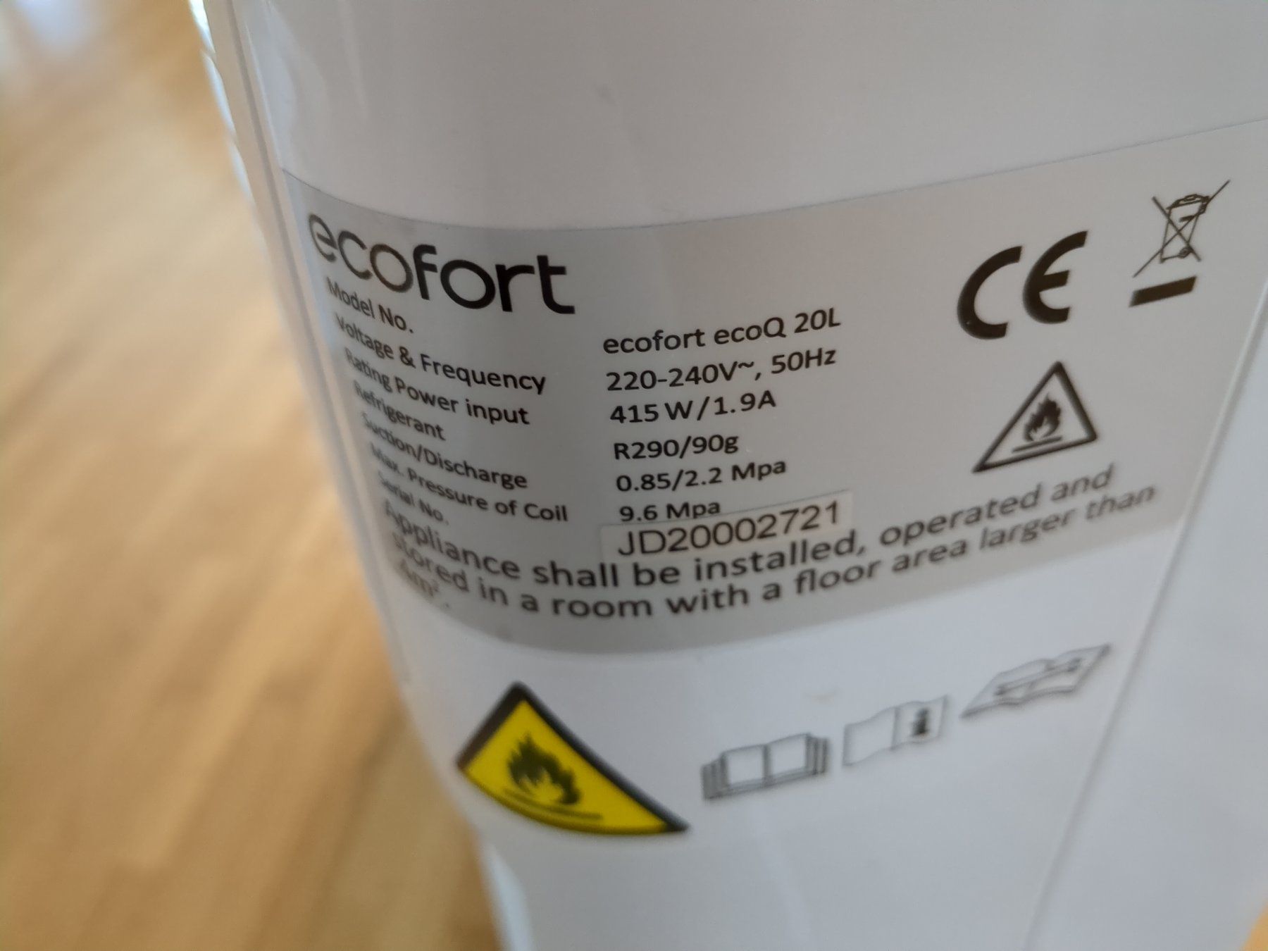 Ecofort Deumidificatori: Entfeuchter Ecofort ecoQ 20L – Usato da Zürich venduto da divic0 4