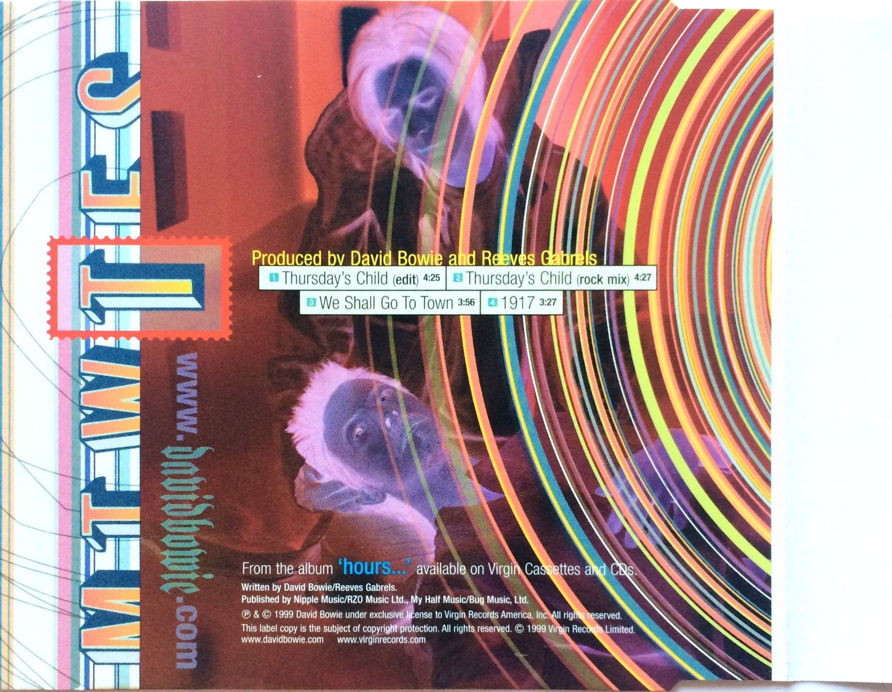 CDs: DAVID BOWIE - THURSDAY'S CHILD – Gebraucht aus Bottens von hotter-than-hell 1