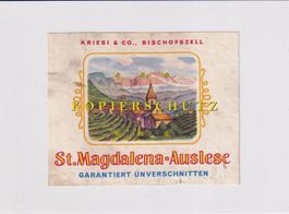 Etikette für Wein - St. Magdalena-Auslese /bd
