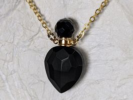 Obsidian facettiertes Parfum Fläschchen/Flacon