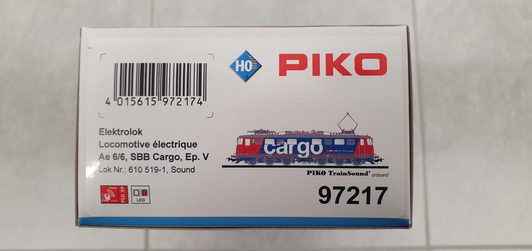 Piko Modellini di ferrovie: PIKO 97217 SBB Ae 6/6 Giubiasco  Cargo, mit Sounddecoder – Nuovo e nell'imballaggio originale da Würenlos venduto da juruth 1
