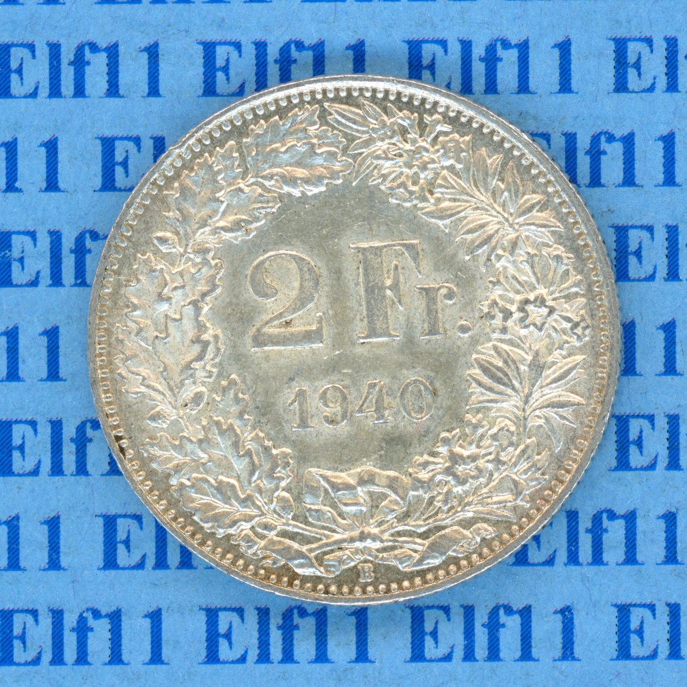 Tutti le monete: CHF___2.00 1940 -unz 2 Franken – Usato da Widnau venduto da Elf11