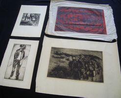 Paul Stöckli 1906-1991 Stans, 4 Werke Grafiken - Radierungen