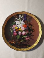 Antike Zierteller Wandteller Sammelteller Blumenmotiv