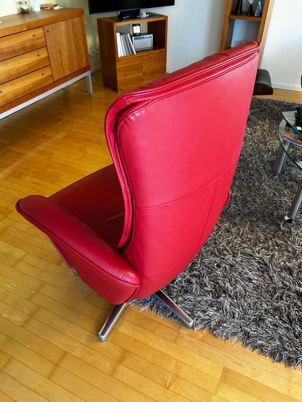 Pfister Poltrone: Relax TV Sessel Leder rot – Usato da Ruswil venduto da goldhansi 4