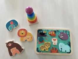 Set de jouets en bois/ Holzspielzeug im Set