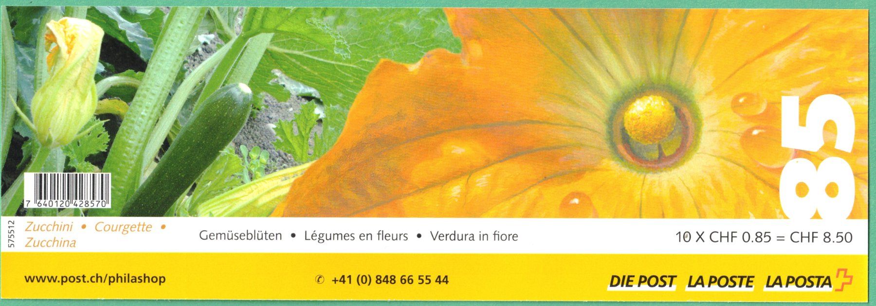 Tutti i francobolli: 2011  Markeheft   Zucchini    postfrisch – Nuovo (secondo la descrizione) da Mellingen venduto da Ginger 1