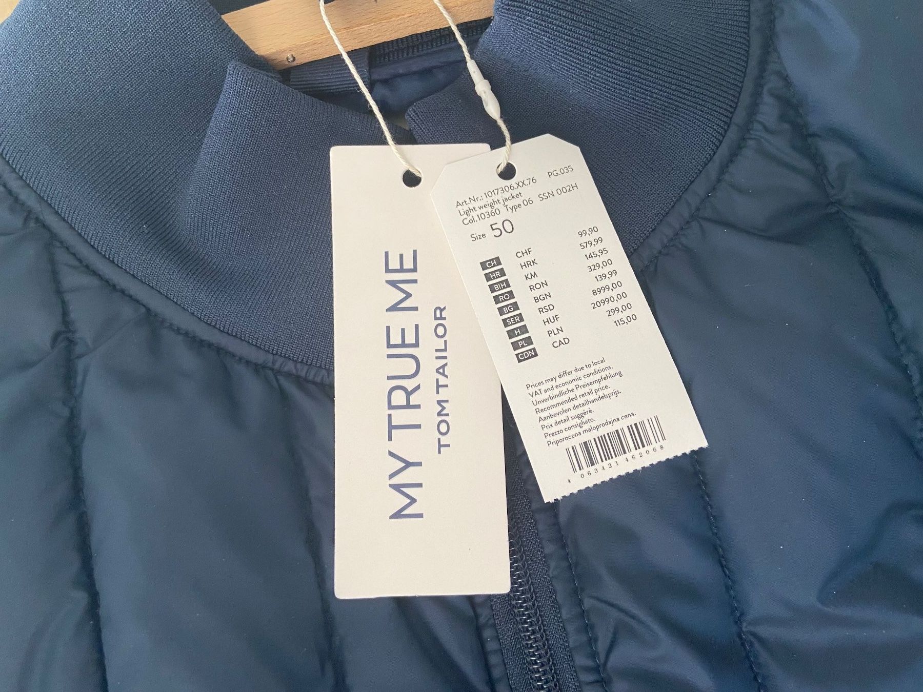 Tom Tailor Giacche: Stepp Jacke neu Gr. 50 Tom Tailor blau Lightweight – Nuovo e nell'imballaggio originale da Luzern venduto da waterfront1 2