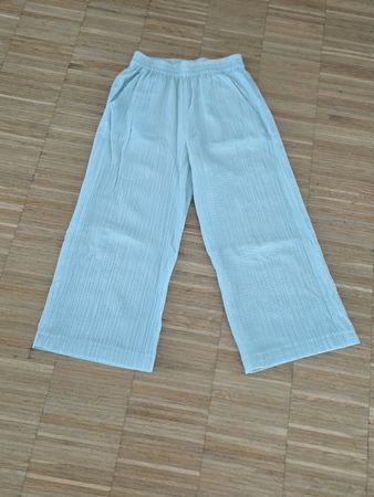 H&M Stoffhose mintgrün weit geschnitten Grösse 152