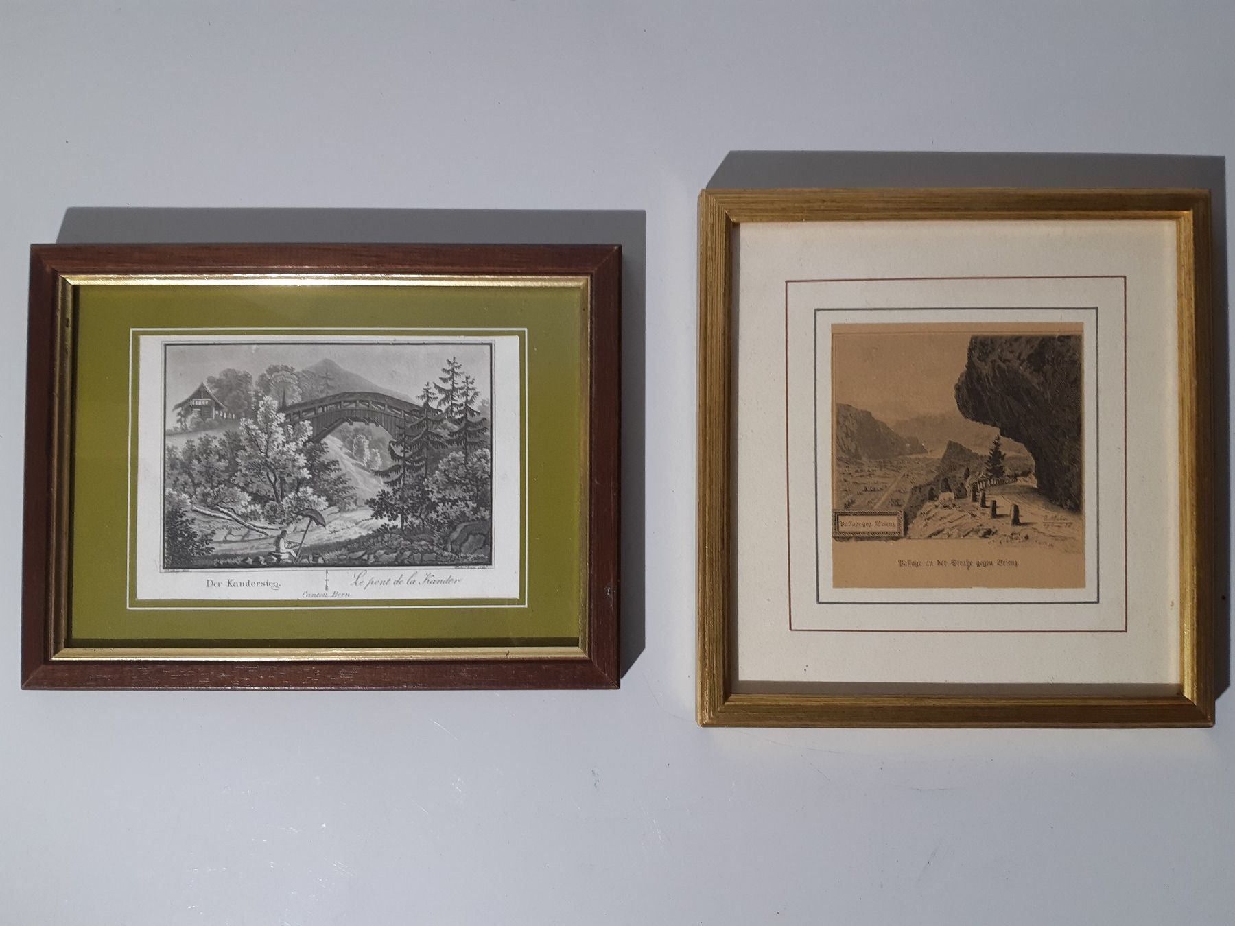 Grafica & Litografie: Litho 2 Stück Kandersteg und Brienz – Usato da Grindelwald venduto da carro5