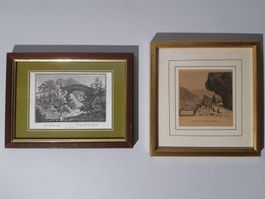 Litho 2 Stück Kandersteg und Brienz