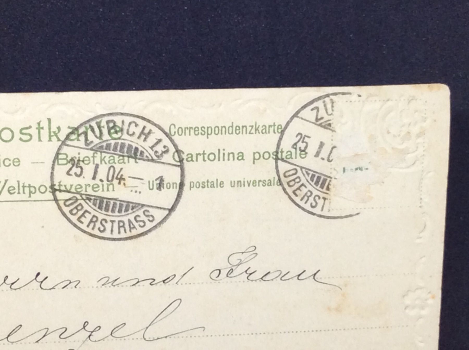 Cartoline postali: Ansichtskarte: Landschaft m.Verzierungen – Usato da Widnau venduto da Brusi9 2