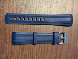 Omega Seamaster Kautschuk Band mit Dornschliesse 21/18 blau