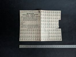 Brotkarte der CH-Eidgenossenschaft,Rationierung, August 1919