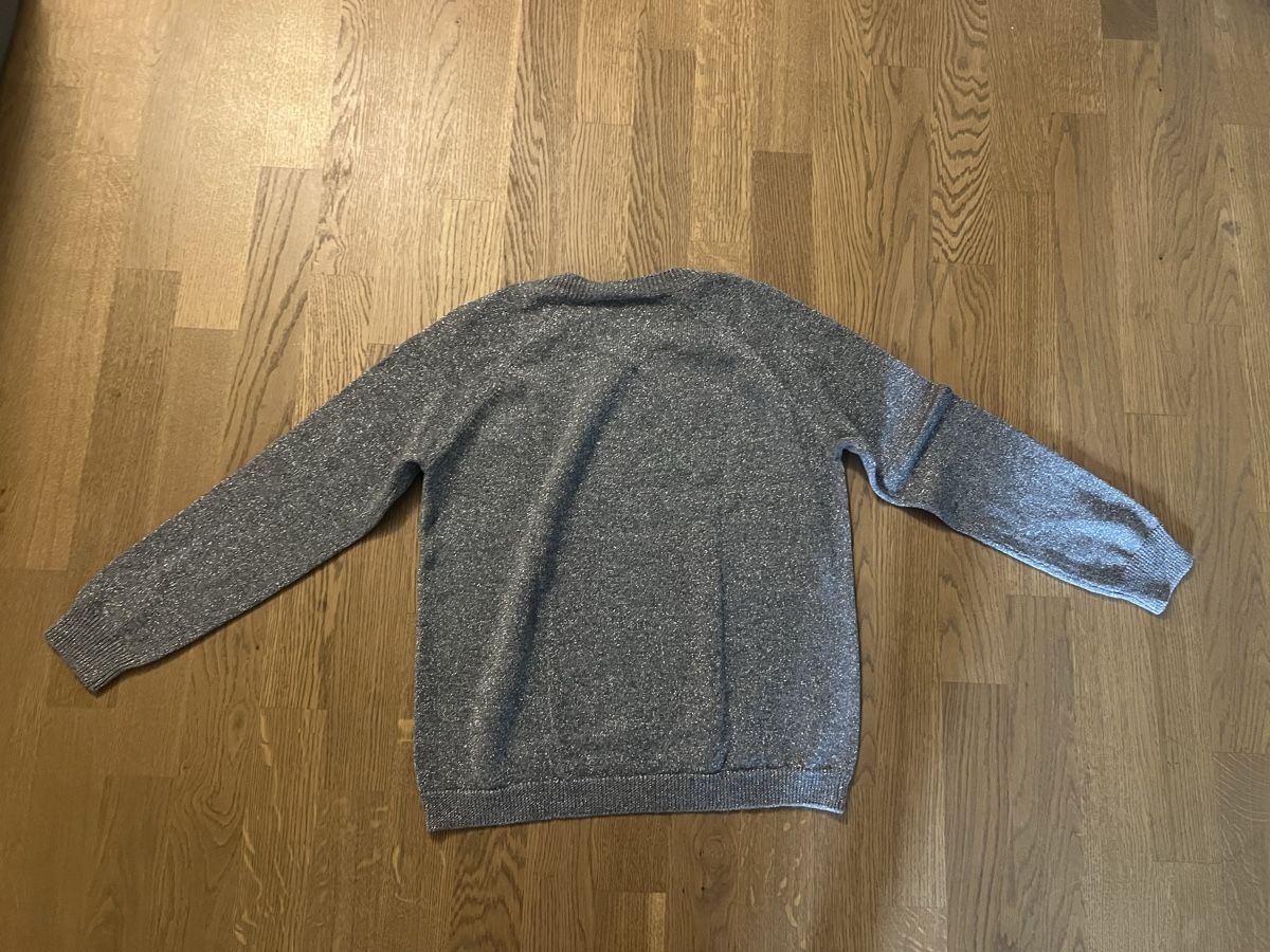 Max Mara Pulls & Sweat-shirts: Max Mara Weekend Pullover mit Metallic-Effekt – Grau/Silber – Neuf (Voir description) à Ebmatingen par dartim 3
