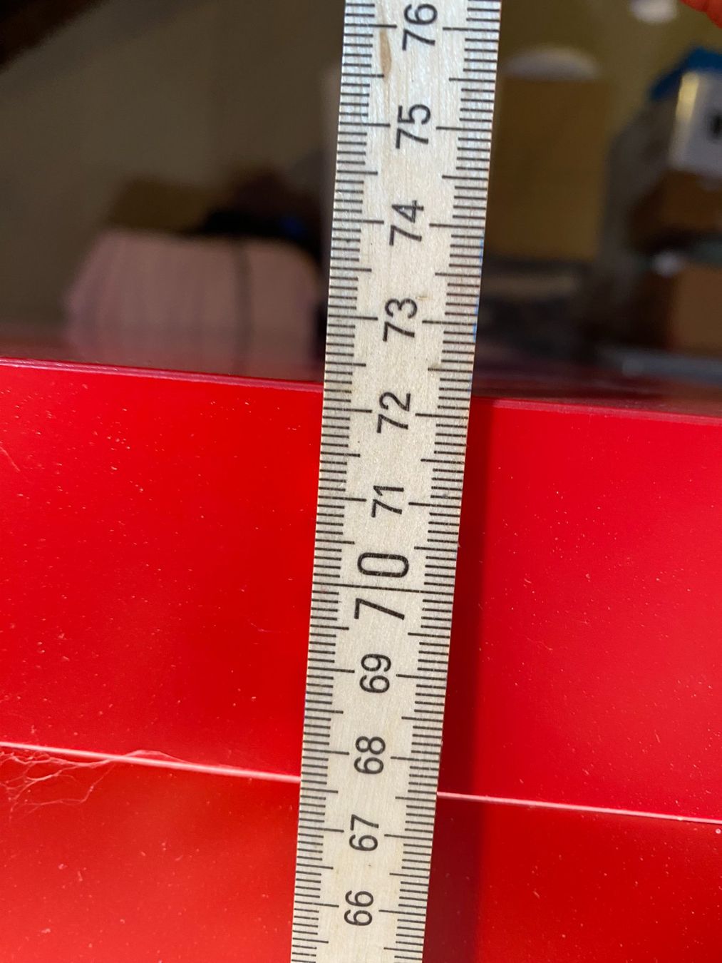 Ikea Tische: Table console rouge laquée, design moderne (IKEA) – Gebraucht aus Vevey von Zpahud 2