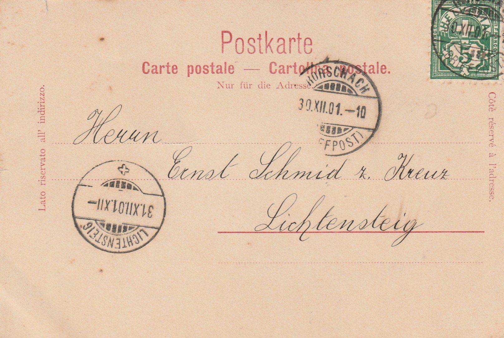 Cartoline postali: Ansichtskarte Rorschach Hafen mit Segelboot ca. 1901 – Usato da Rupperswil venduto da Ema10 1