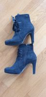 Damen Schuhe Schwarze Stiefeletten mit Schnürung Gr. 37