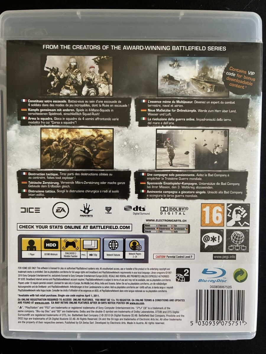 Sony Jeux: PS3 Battlefield Bad Company 2 – D'occasion à Neyruz FR par Shcc17 1