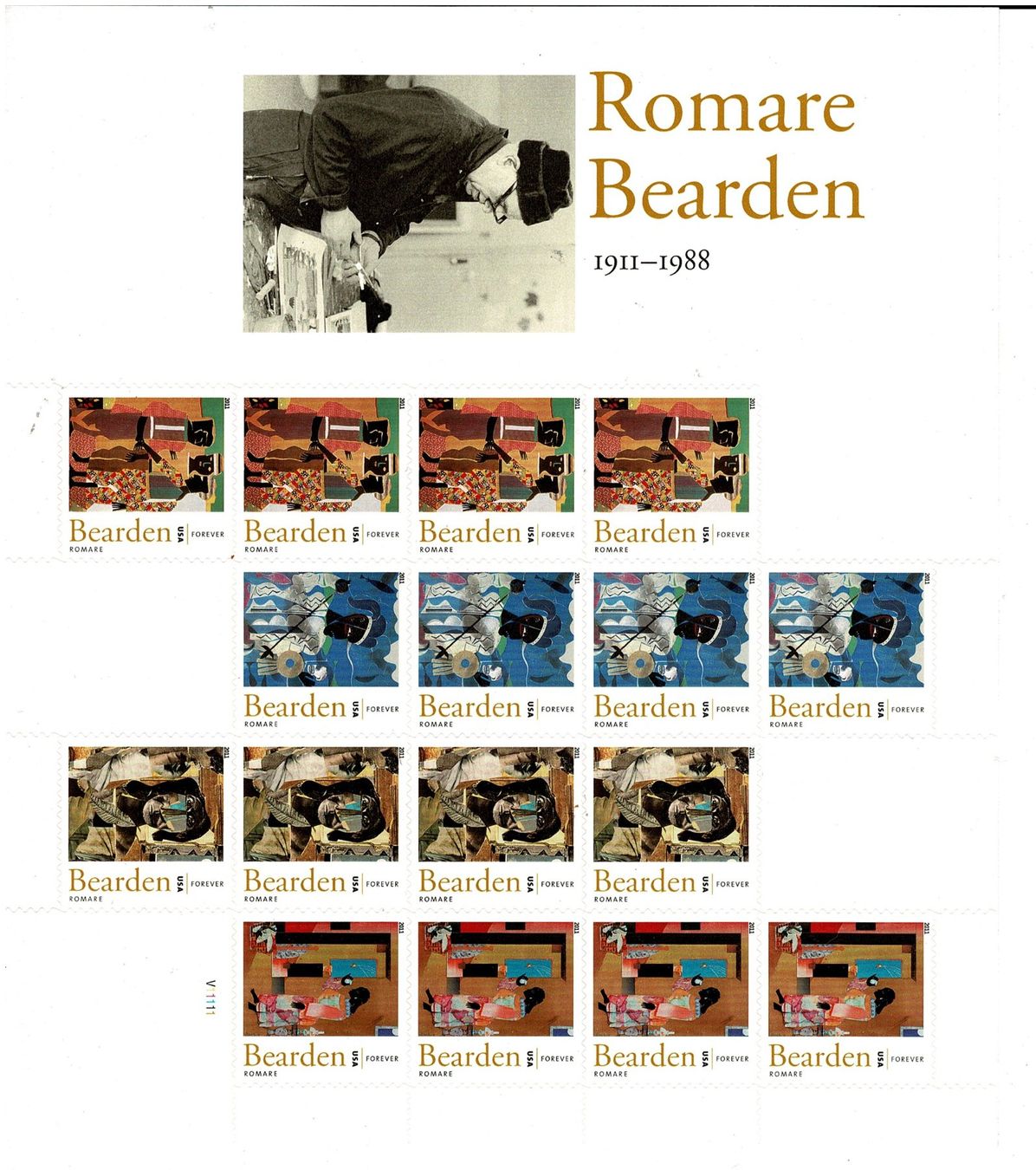Alle Briefmarken: Romare Bearden 1 KB selbstklebend neu – Neu (gemäss Beschreibung) aus Lausanne von Whorvath