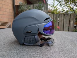 Herren Skihelm Alpina Alto QV mit Visier