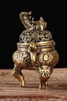 Porte encens en bronze avec encens