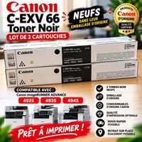 2 Toners Canon C-EXV 66 Noir, neufs
