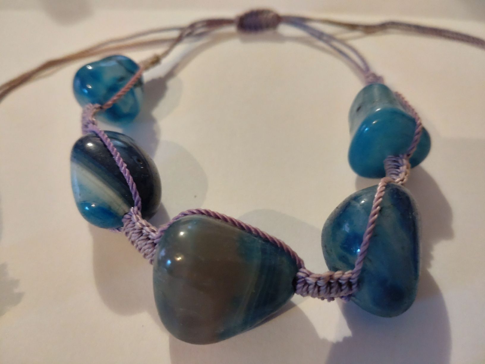Bracciali & Braccialetti: Armband blauer Achat – Usato da Brügg BE venduto da Meui_Zouberding 1