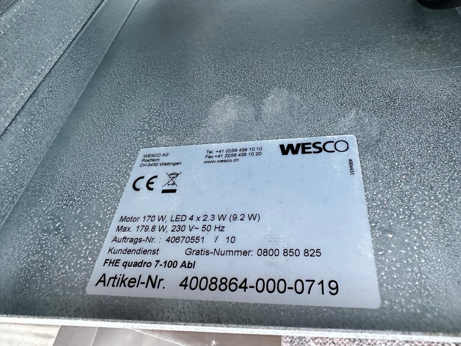 Wesco Cappe di aspirazione: Dunstabzugshaube & Dampfabzug WESCO – Usato da Spreitenbach venduto da Space_X 8