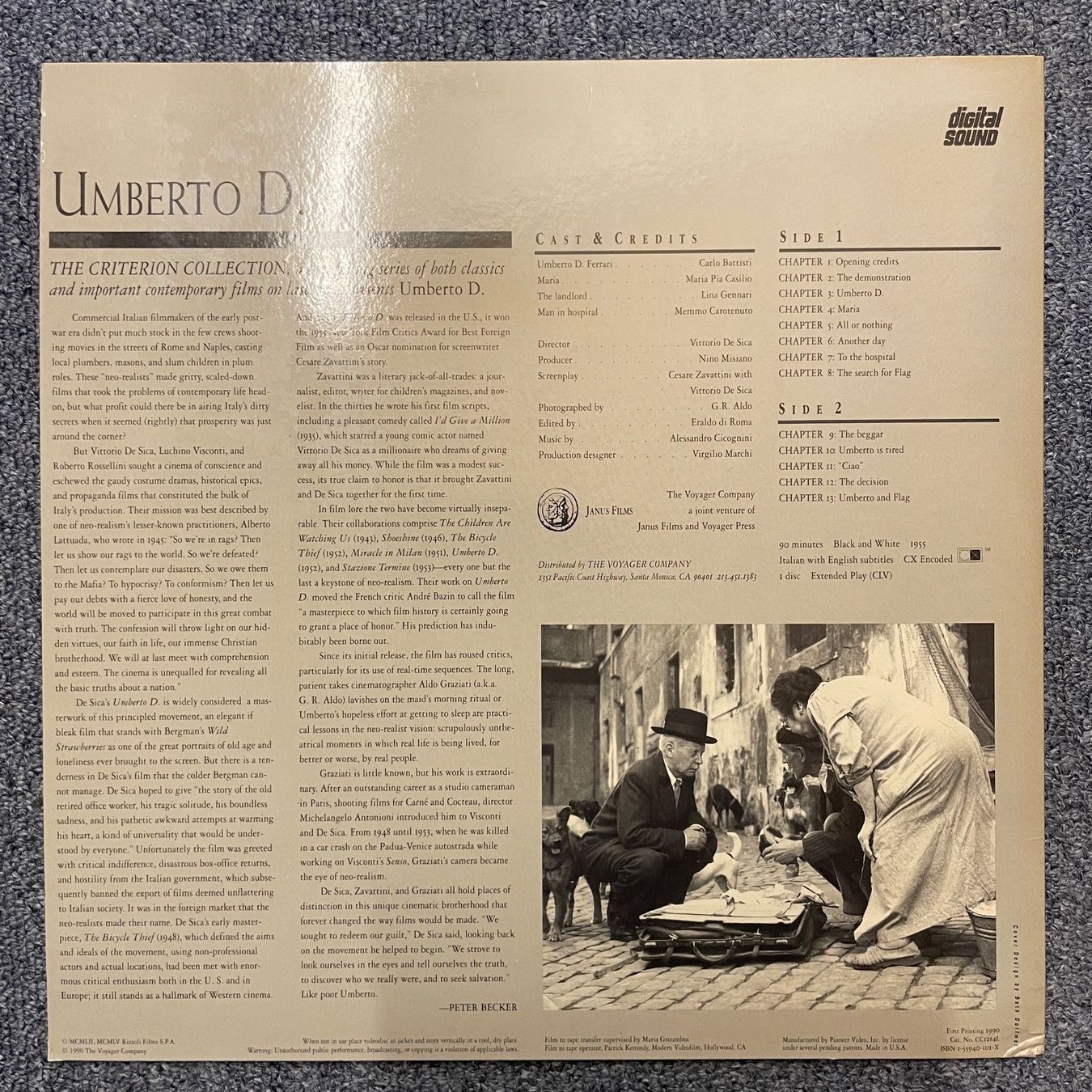 Tutti i DVDs: Umberto D. - LASER DISC - Englisch Original – Usato da Stans venduto da Brode 1
