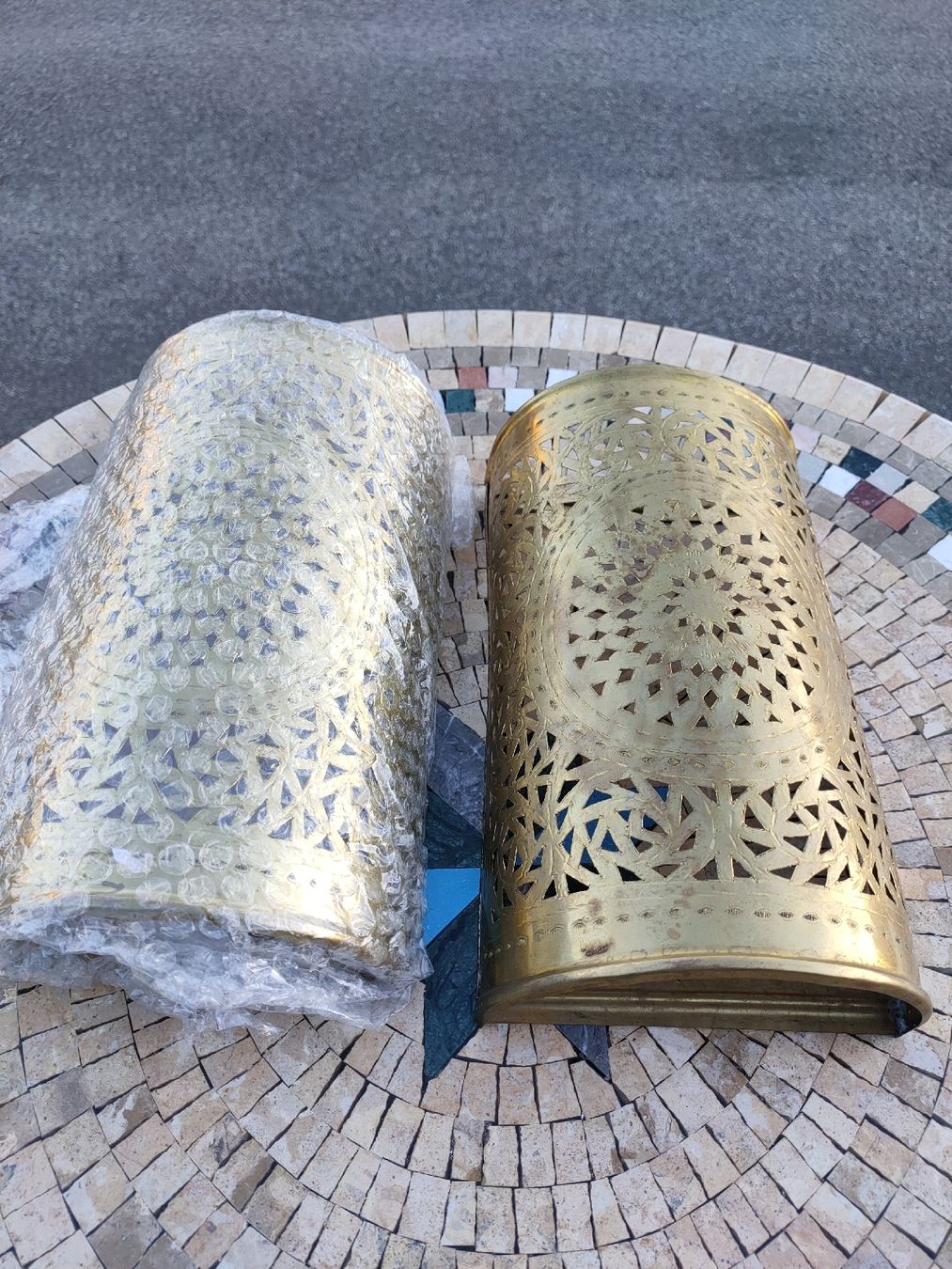 Lampade: Messing Laterne Windlicht orientalisch, Vintage Style – Nuovo e nell'imballaggio originale da Kreuzlingen venduto da Annig-56