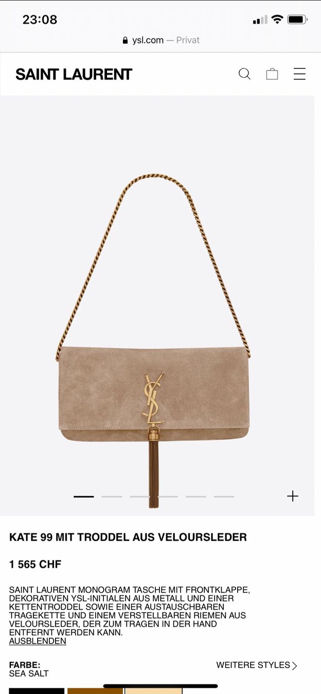 Saint Laurent Borse da donna: Saint Laurent Tasche Kate 99 – Nuovo (secondo la descrizione) da Wetzikon ZH venduto da Lugano12 5