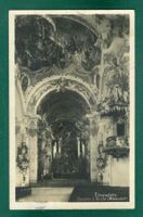 Einsiedeln, Inneres der Kirche, Mittelschiff, 1916, gelaufen