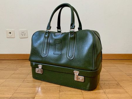 Vintage JET STAR Tasche / Weekender in Olivgrün