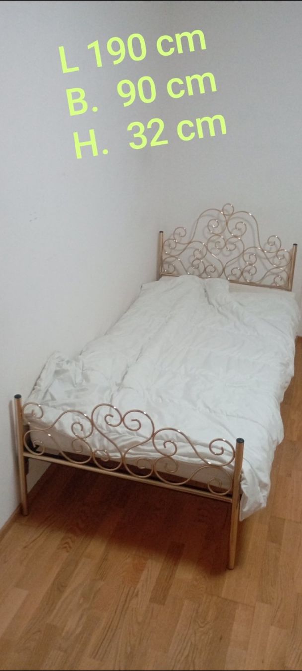Betten: Metallbett goldenes Einzelbett – Gebraucht aus Bern von eiger017 1
