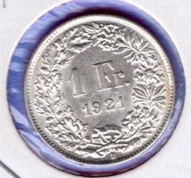 Schweizer 1 franken 1921 UNC