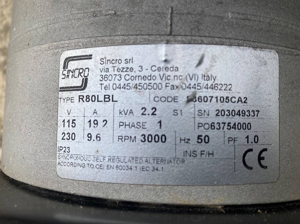 Honda Generatori di corrente: Génératrice Honda 2.2Kw 230V – Usato da Trey venduto da Vrp 4