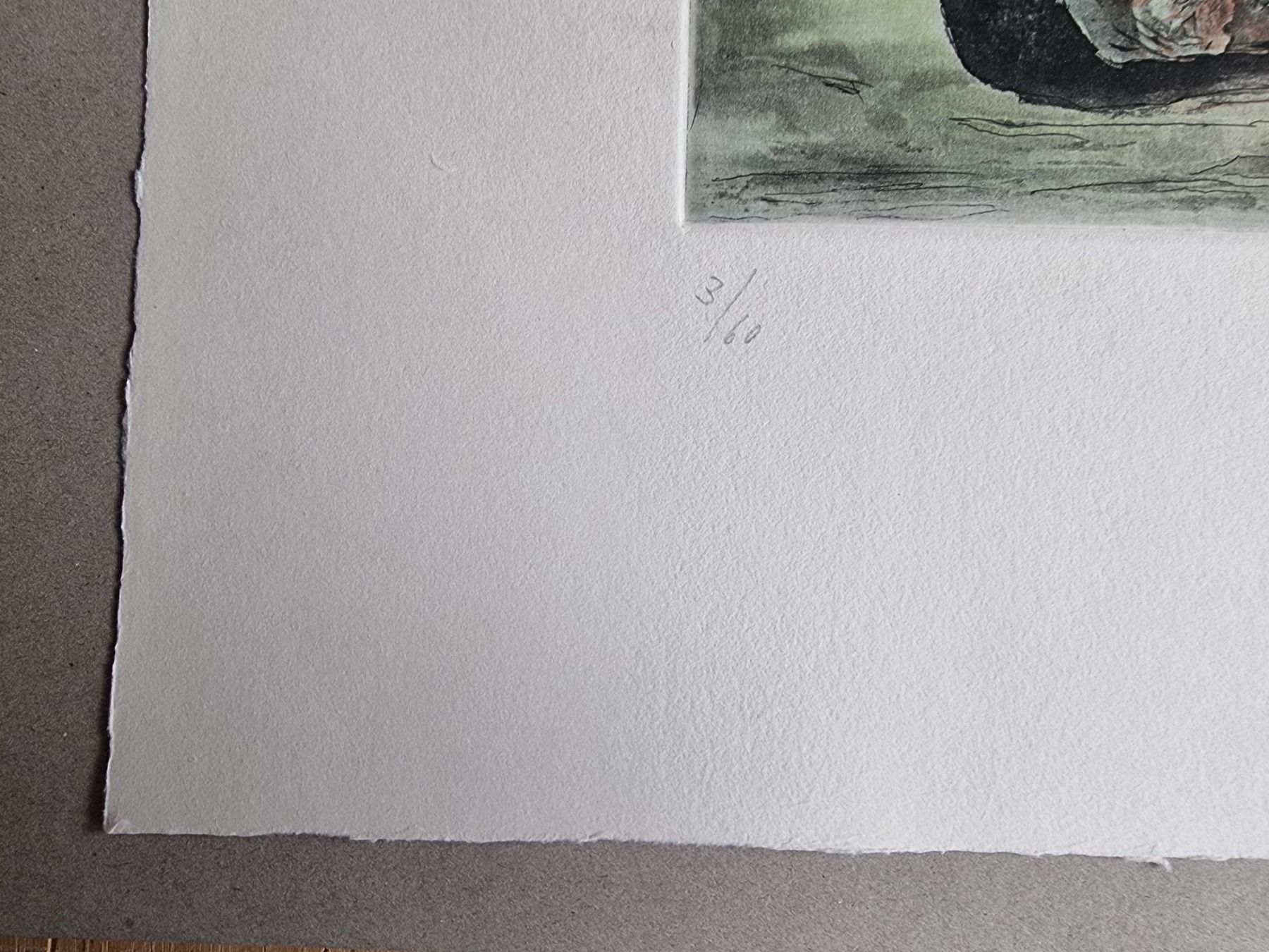 Arts picturaux & lithographies: MAX HELLSTERN RADIERUNG SIGNIERT NUMMERIERT – D'occasion à Gersau par grafik-kunst 2